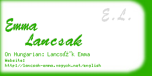 emma lancsak business card